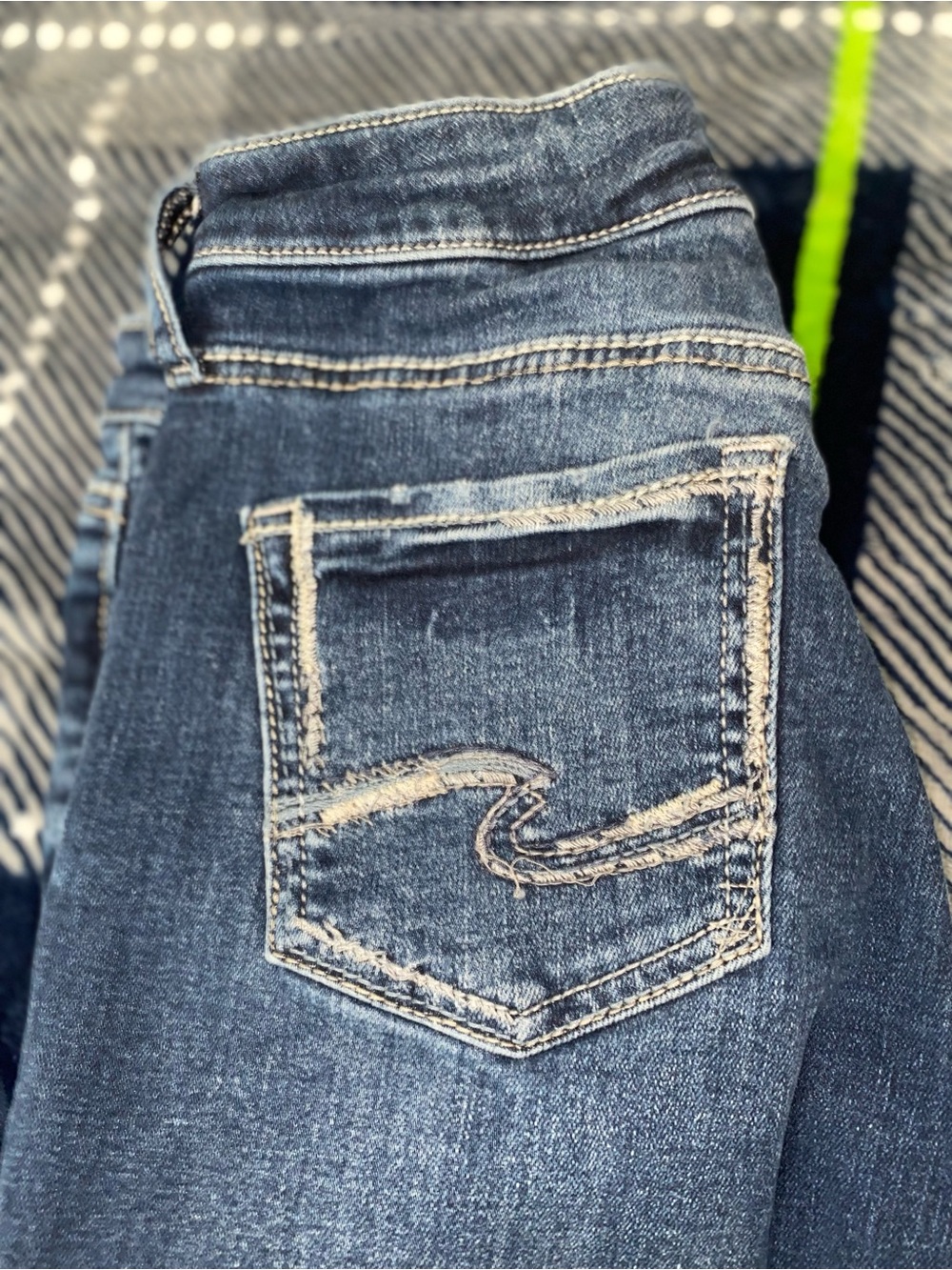 Silver Dark Blue Women’s Denim Jeans